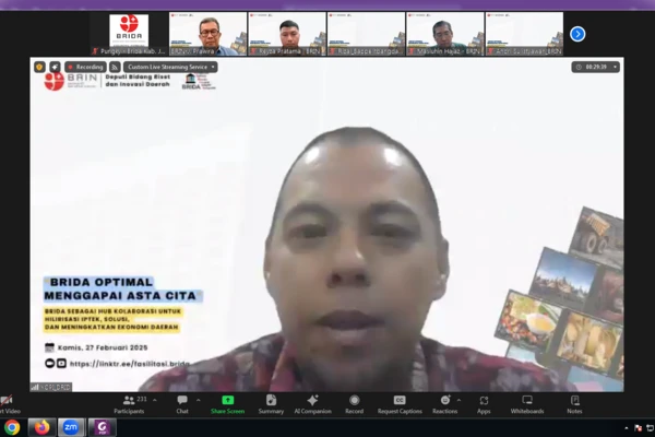 Webinar BRIDA Optimal Menggapai Asta Cita