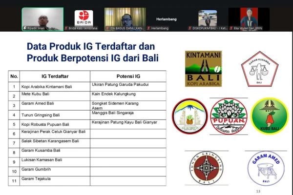 Bimtek Penguatan Indikasi Geografis di Provinsi Bali