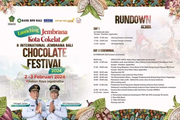 Launching Jembrana sebagai Kota Cokelat dan Internasional Jembrana Bali Chocolate Festival